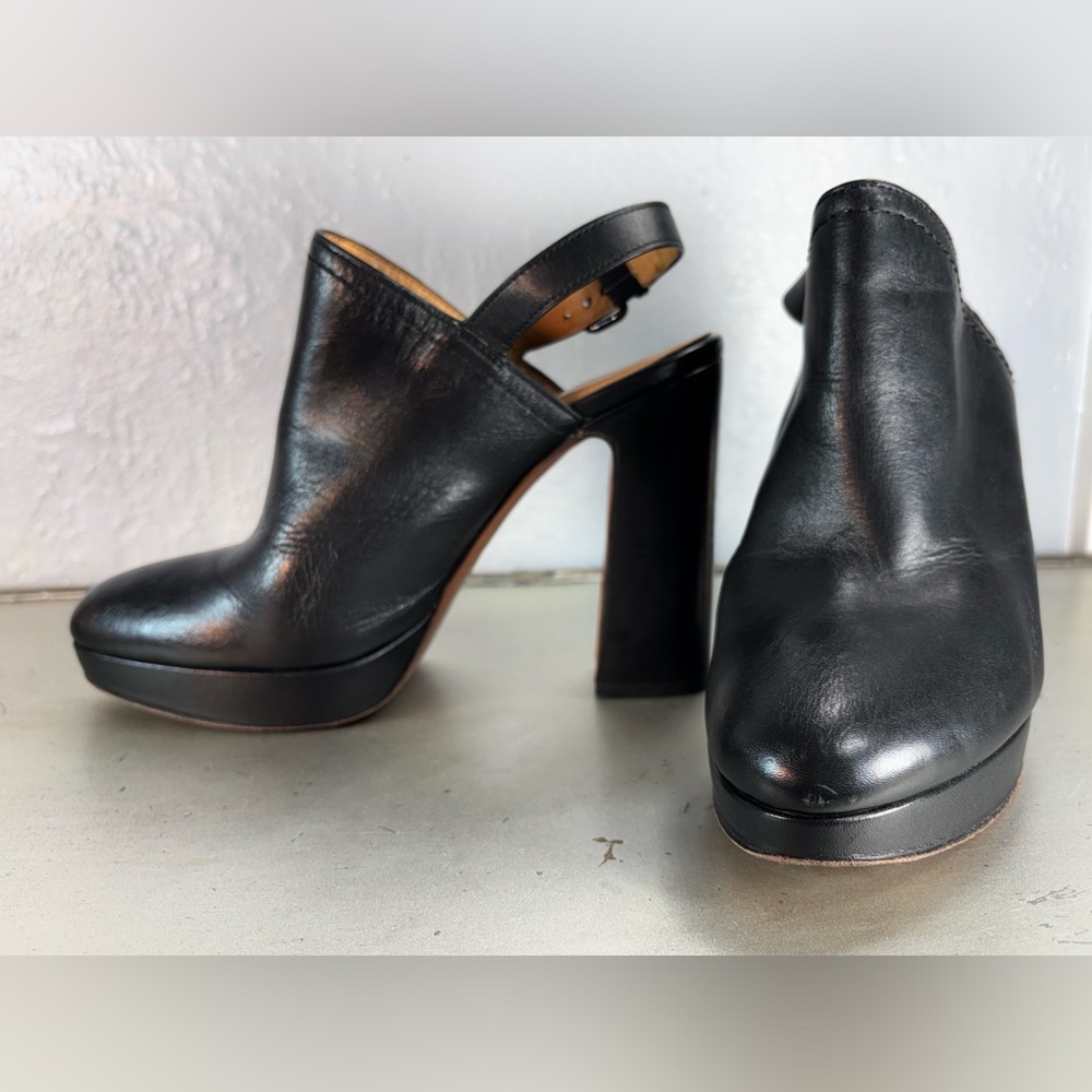 COACH Vintage Black Carmine Slingback Platform Clogs Size 10B - Picture 6 of 15